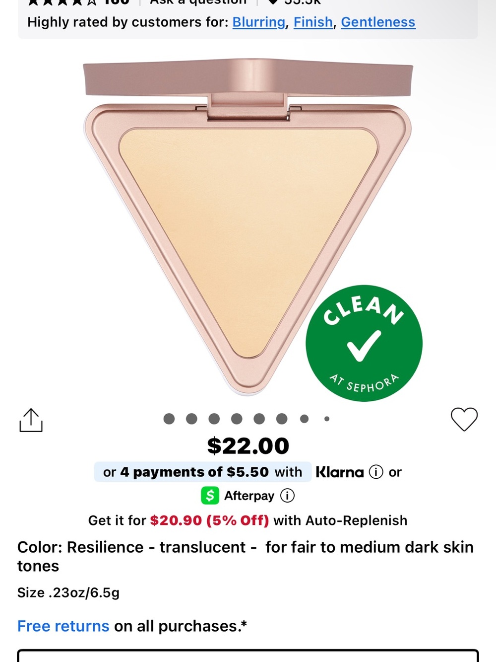 Lys Light Beige Triangular Compact Face Powder - Picture 5 of 5
